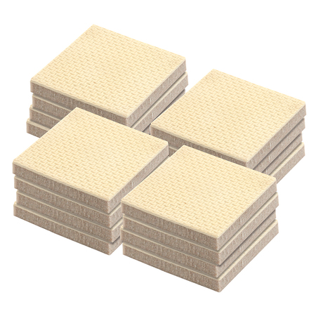 PRIME-LINE Heavy-Duty Non-Slip Furniture Pads, 1/4 in. Thick x 2 in. x 2 in 16 Pack MP76727